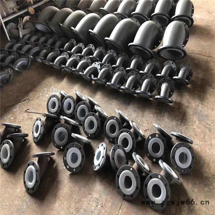 沧州聚润直销 衬胶管道 钢衬四氟管道 衬塑管件 PE PO TBFE 丁基橡胶 天然橡胶弯头厂家图3