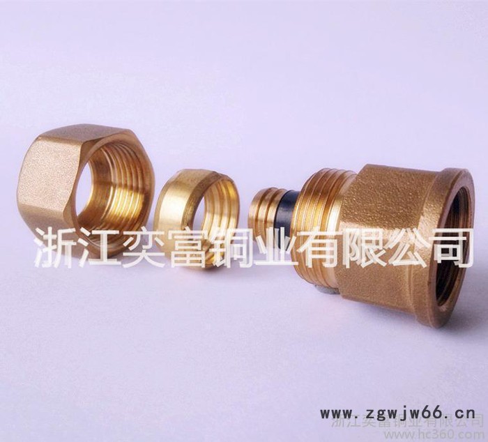 直销 铝塑管铜内丝直接 太阳能铜管件水暖五金配件图3