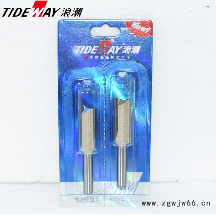 浪潮1/2*1/2 铣刀 木工刀具浪潮专业级 TIDEWAY 电动工具修边机电木铣专用  开料刀图3