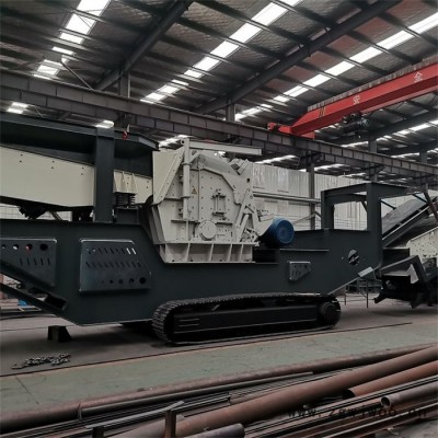 时产50吨流动破碎站 移动式制砂机 移动耐火材料破碎机