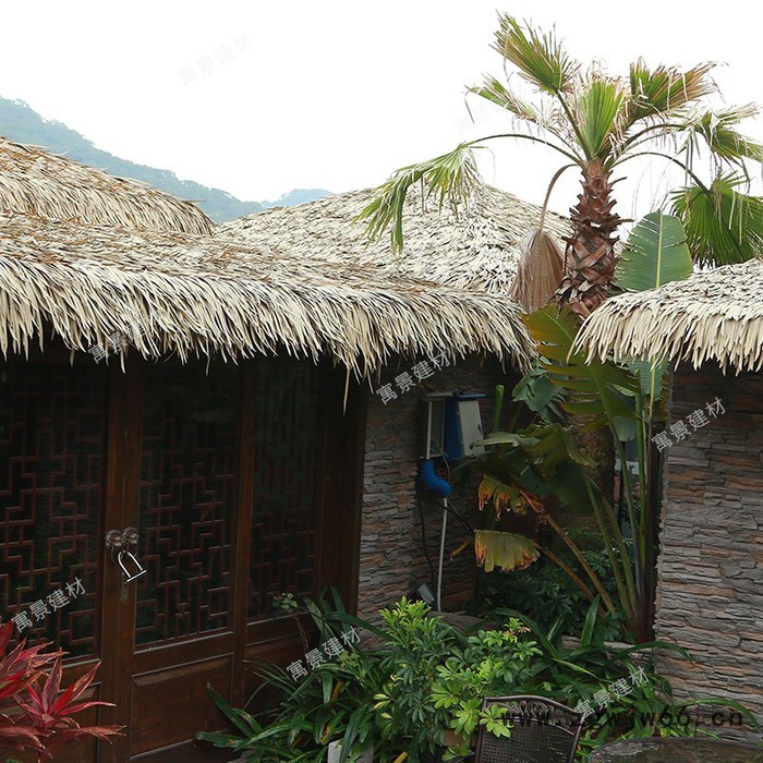 陕西西安市塑料茅草_人造稻草_耐火防火材料**图7