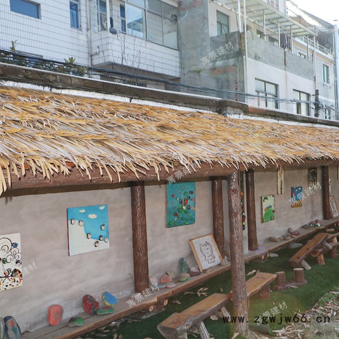 陕西西安市塑料茅草_人造稻草_耐火防火材料**图6