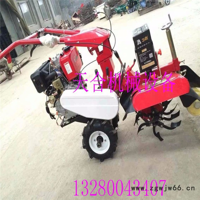 批发多功能手扶式小型种植培土机 新式田园管理机具备开沟培土多种刀具 旋耕起垄机图4