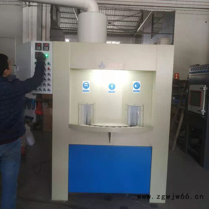 自动喷砂机合金刀具强化表面中山转盘喷砂机图6