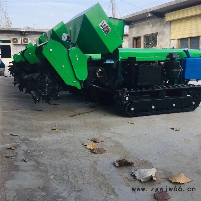 蓝莓园开沟机 五大刀具的履带式耕地机富兴 适合山地作业的挖沟施肥机图5