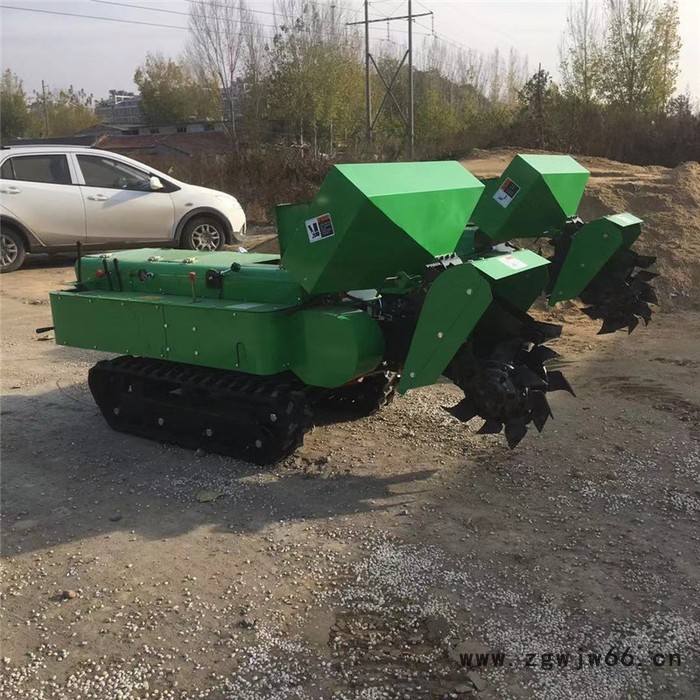 蓝莓园开沟机 五大刀具的履带式耕地机富兴 适合山地作业的挖沟施肥机图6