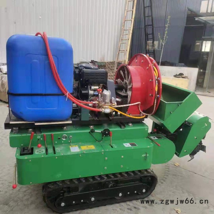 佳硕履带开沟机操作简单 可遥控履带开沟机 可随时更换刀具的锄草机图7