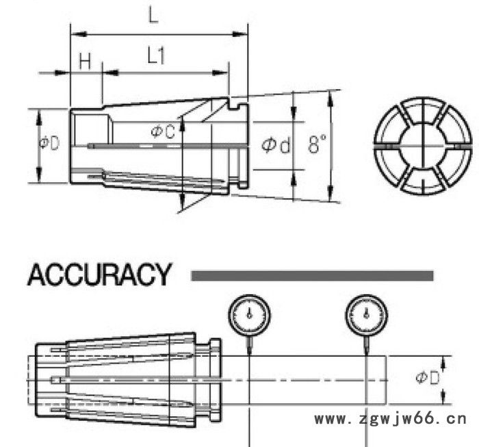 SSK系列筒夹CNC 数控刀具 数控铣床加工中心刀具图2