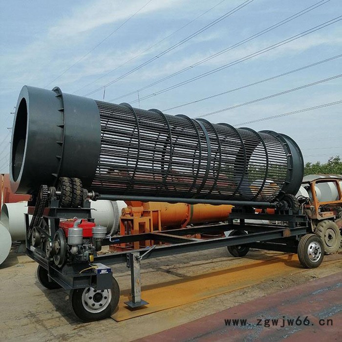 富德16锯末刨花耐火材料圆筒筛全自动无轴滚筒筛矿山石料砂石分离移动式无轴滚筒筛沙机筛分除杂设备图6