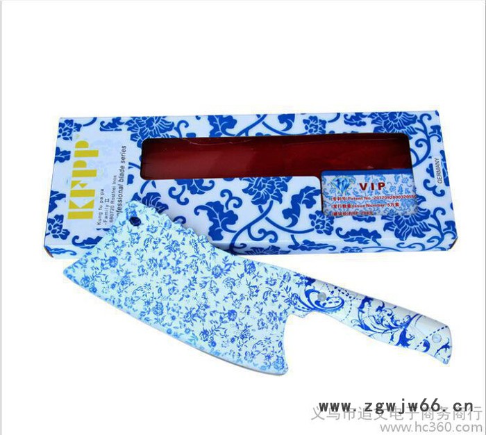 跑江湖新产品 青花瓷菜刀 刀具 切砍两用刀 冰点刀 钨**