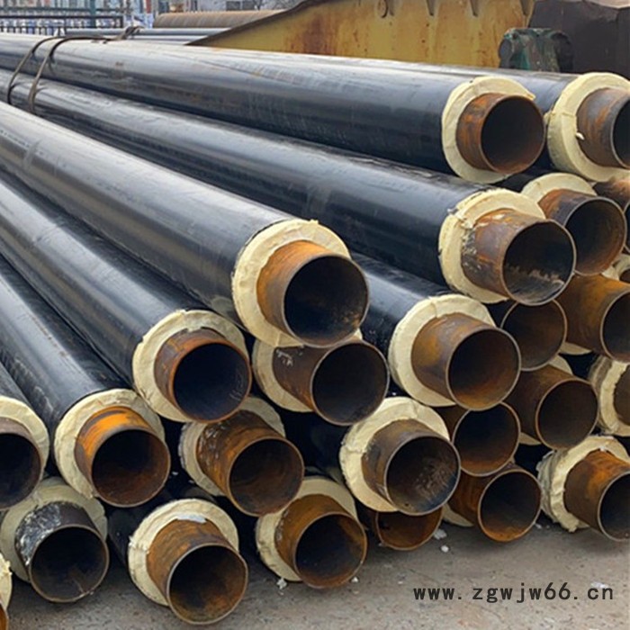 浩霖定制 耐高温岩棉聚氨酯保温管 架空预制直埋保温管 销售聚氨酯保温材料图2