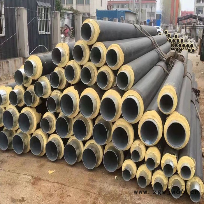 浩霖定制 耐高温岩棉聚氨酯保温管 架空预制直埋保温管 销售聚氨酯保温材料图3