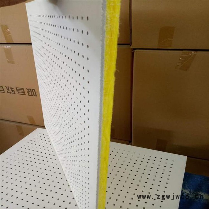 复合硅酸钙穿孔吸音板 墙面吸音板 隔音保温材料 河北欧洛风 厂家生产图4