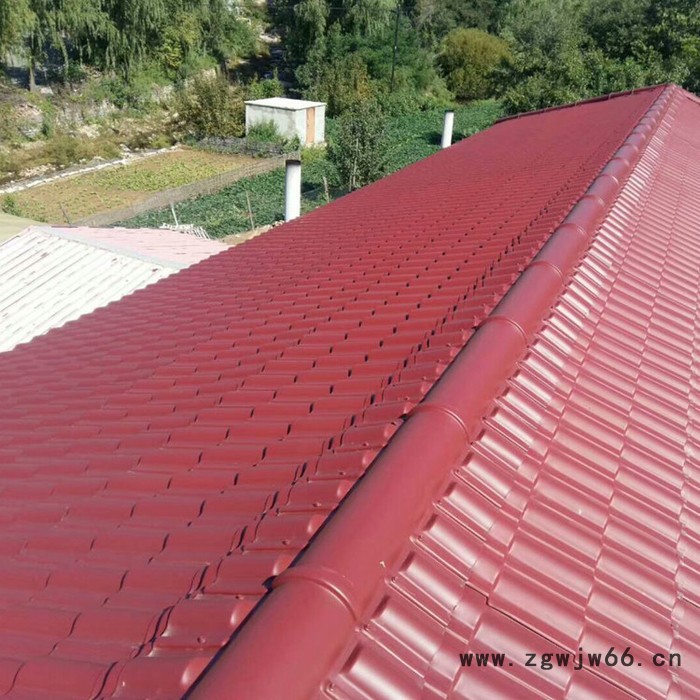 屋顶漏雨防水改造屋面瓦 凡美氟塑彩瓦 新型防水材料 新原料合成树脂瓦 好料塑料瓦生产厂家图7