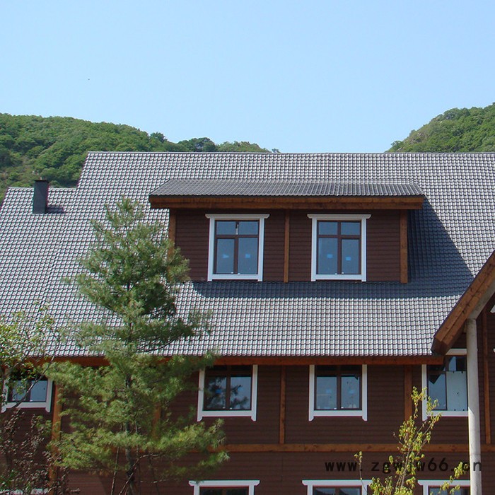 屋顶漏雨防水改造屋面瓦 凡美氟塑彩瓦 新型防水材料 新原料合成树脂瓦 好料塑料瓦生产厂家图2