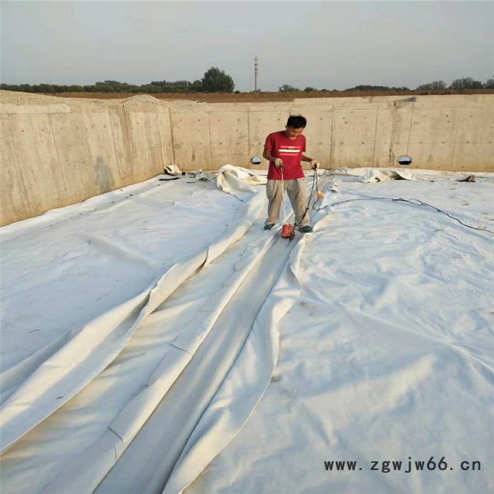 润泽厂家供应600g防渗土工布 人工湖防水材料图3