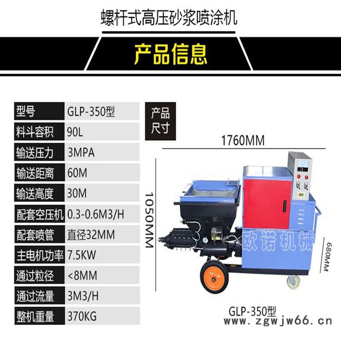 内外墙抹灰粉墙机 工地多功能水泥喷涂机 墙面保温材料图6