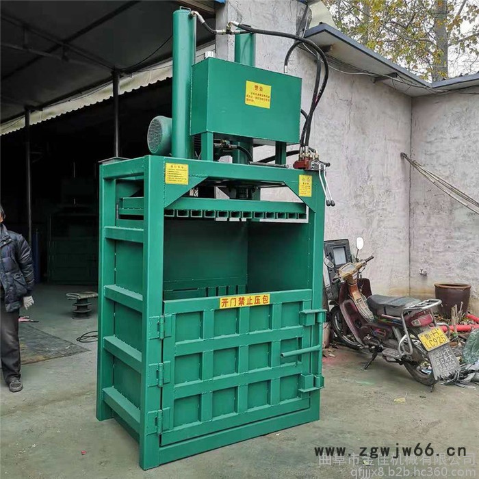 瓶子废铁废纸打包机 金佳废旧保温材料压块机 立式稻壳液压挤包机图6