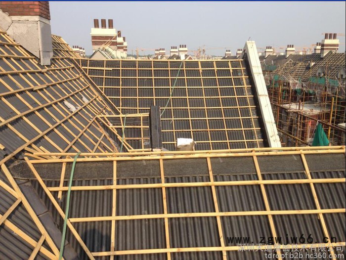 天道别墅瓦  现代别墅翻新 波形沥青防水板 防水、防潮材料图3