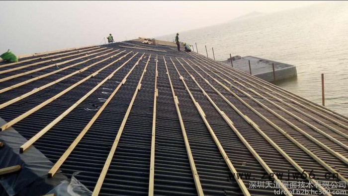 天道别墅瓦  现代别墅翻新 波形沥青防水板 防水、防潮材料图2