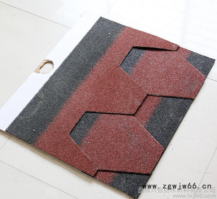 玻纤胎屋顶彩色沥青瓦玛赛克型别墅屋顶防水材料 直销图2