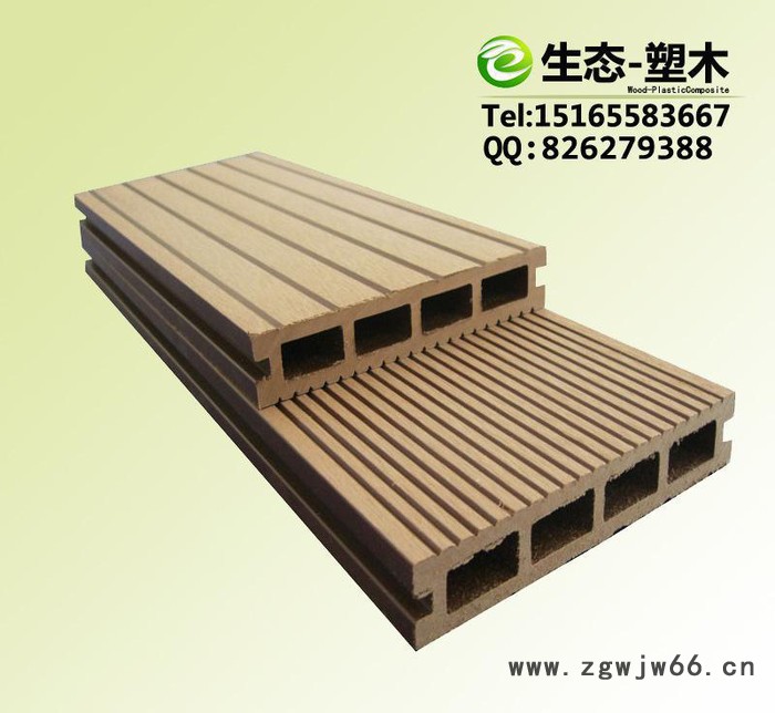 塑木户外地板，塑木防水防潮材料，塑木廊架、护栏图2
