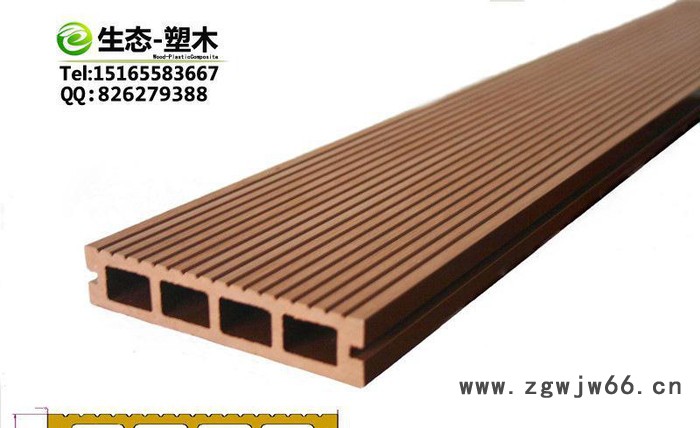 塑木户外地板，塑木防水防潮材料，塑木廊架、护栏图3