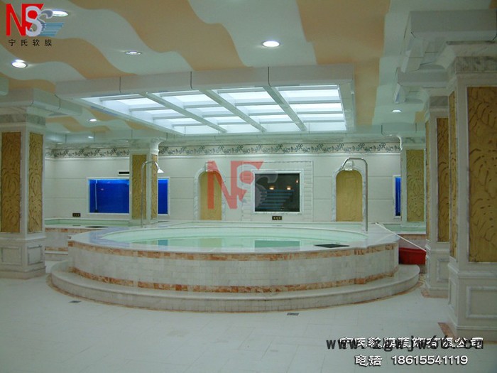 浴室吊顶防潮材料 浴池防潮防腐材料 软膜天花效果优图3