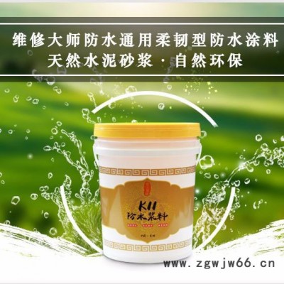 维修大师 水泥基防水涂料柔韧型厨房卫生间内墙屋顶堵漏王防水材料