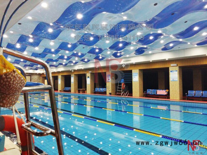 宁氏软膜天花 阻燃材料 游泳馆浴池防潮防水材料图5