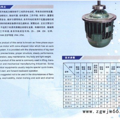 永力ZD 51-4 13KW 、 南京特种特种电机、电动葫芦电机、起重电机 永力电机