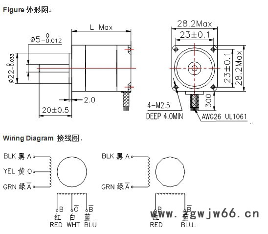 供应2相混合式步进电机28系列图2