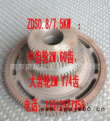 ZDS0.8/7.5KW 起重电机配件、大齿轮2M 174齿图3