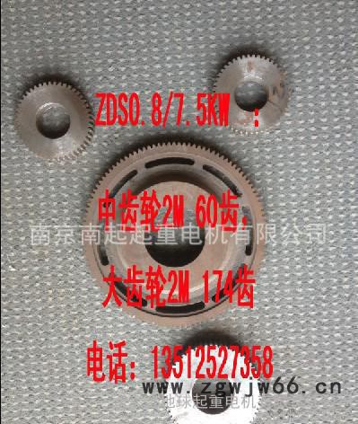 ZDS0.8/7.5KW 起重电机配件、大齿轮2M 174齿图2