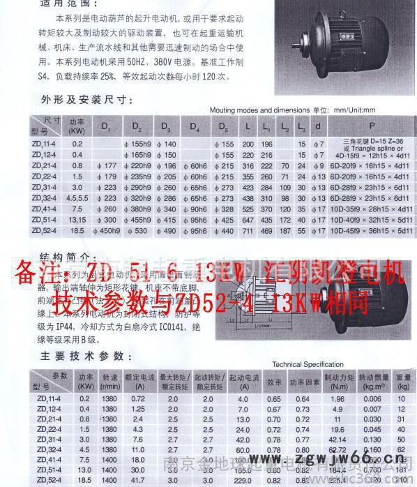 江阴凯澄电机  ZD 51-6 13KW   南京起重电机总厂生产全铜电机图3