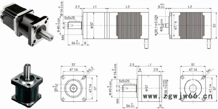 科瑞通电机CRT57-80/PL-10 行星减速步进电机