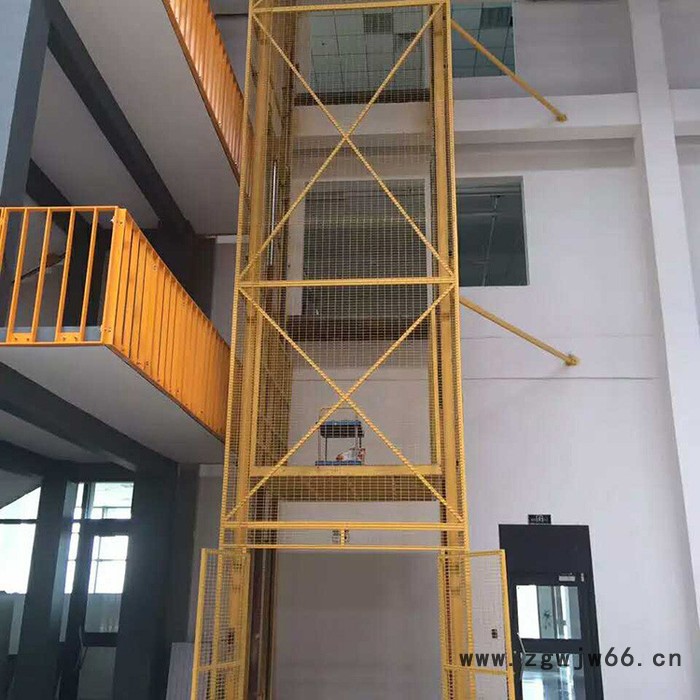 鞍山高层固定升降平台  电动导轨式液压升降机  定制防爆电机货梯图5