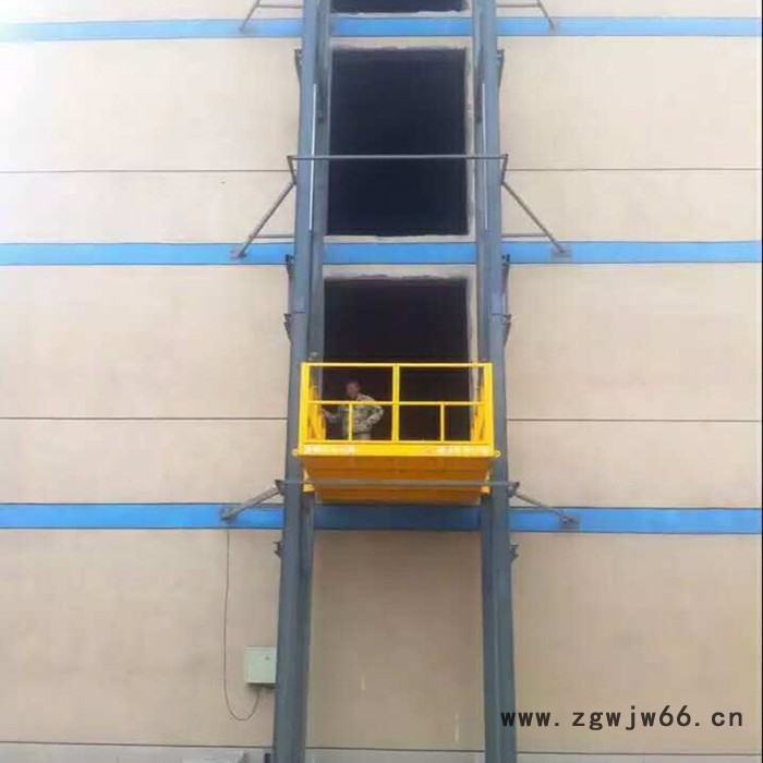 鞍山高层固定升降平台  电动导轨式液压升降机  定制防爆电机货梯图2