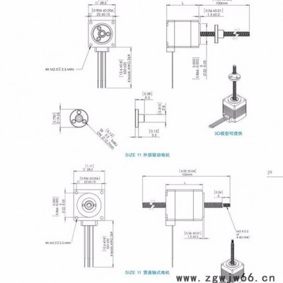日本山社28mm直线丝杆步进电机可选配滚珠丝杆推力可达150N
