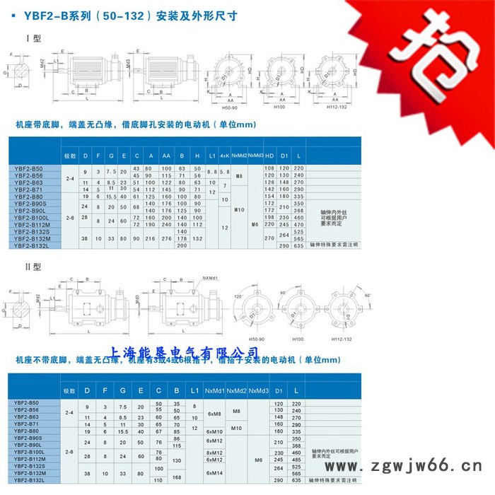 YBF2-B-711-2风机用防爆电机 0.37KW风机专用电机图3