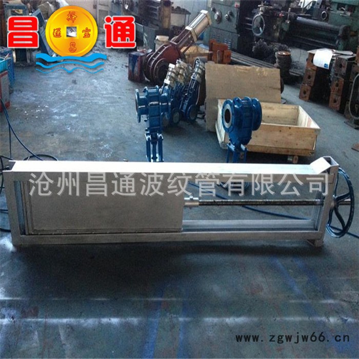 化工污水304不锈钢手动插板阀 防爆电机丝杆加高水井插板阀图3