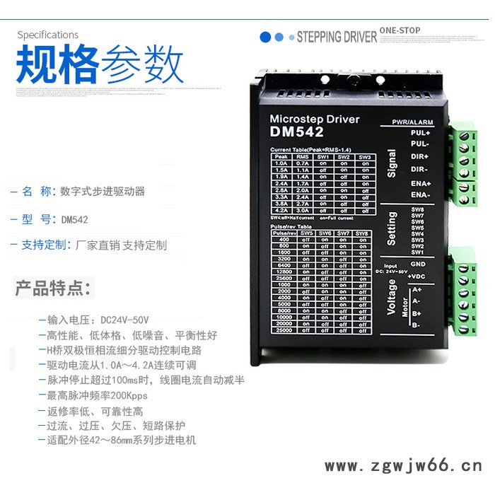 中菱科技新品升级版数字式86 57步进电机DM542驱动器DSP雕刻机图3