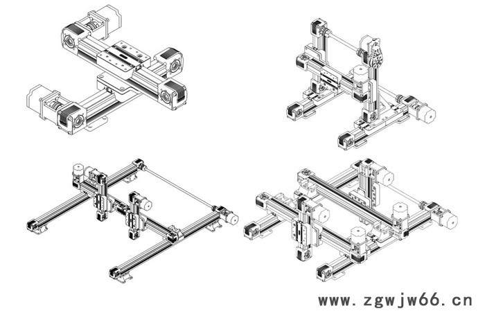 百山BS-mzdg 直线导轨滑台模组线性滑台十字数控皮带传动步进电机模组小型滑台图3