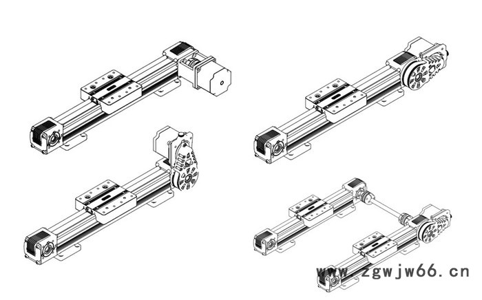 百山BS-mzdg 直线导轨滑台模组线性滑台十字数控皮带传动步进电机模组小型滑台图2