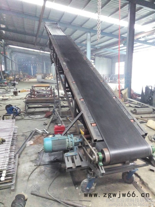 砂石厂输送机防爆电机 大倾角胶带上料机图2