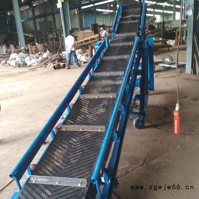 大庆防爆电机双升降输送机 兴运装卸货传送带图2