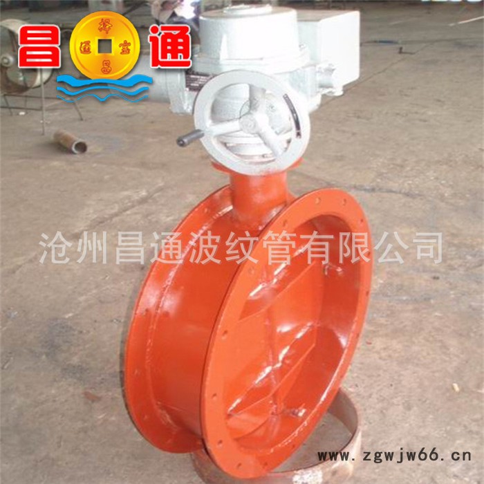 锅炉烟道耐高温电动调节型风门 单轴翻板加立筋 防爆电机蝶阀图2