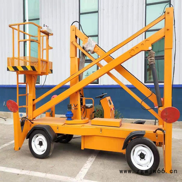 路灯维修安装车载举升机 山东浩龙曲臂式升降机 交通指示灯抢修登高梯 柴油机直流电机登高车 伸缩臂升降车图4