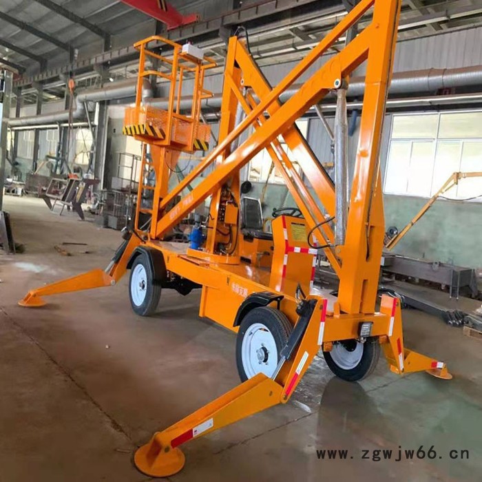 路灯维修安装车载举升机 山东浩龙曲臂式升降机 交通指示灯抢修登高梯 柴油机直流电机登高车 伸缩臂升降车图3