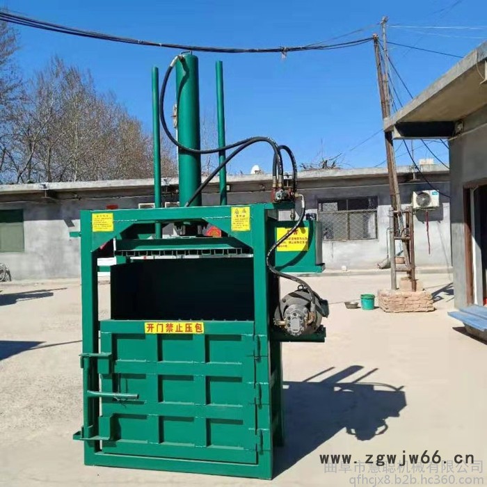 慧聪牌 可乐瓶挤扁机 20吨两相家用电双电机药材打包机 岩棉打块机厂家图3